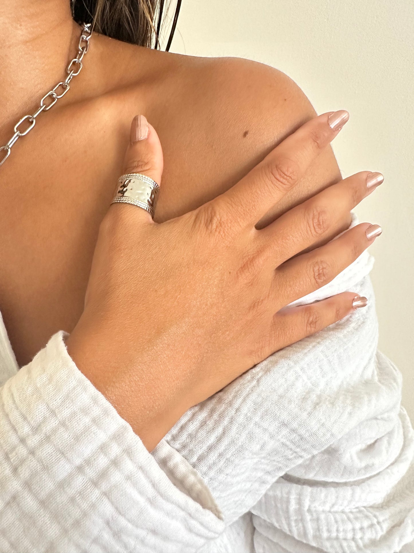 Bague femme acier inoxydable couleur argent Avjîn Paris Captive