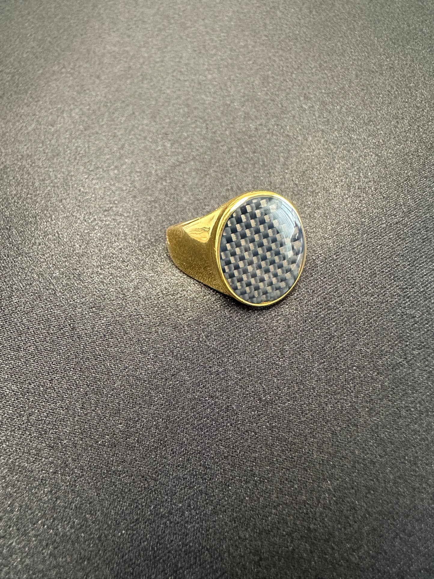 Bague homme acier inoxydable couleur or Avjîn Paris Mem