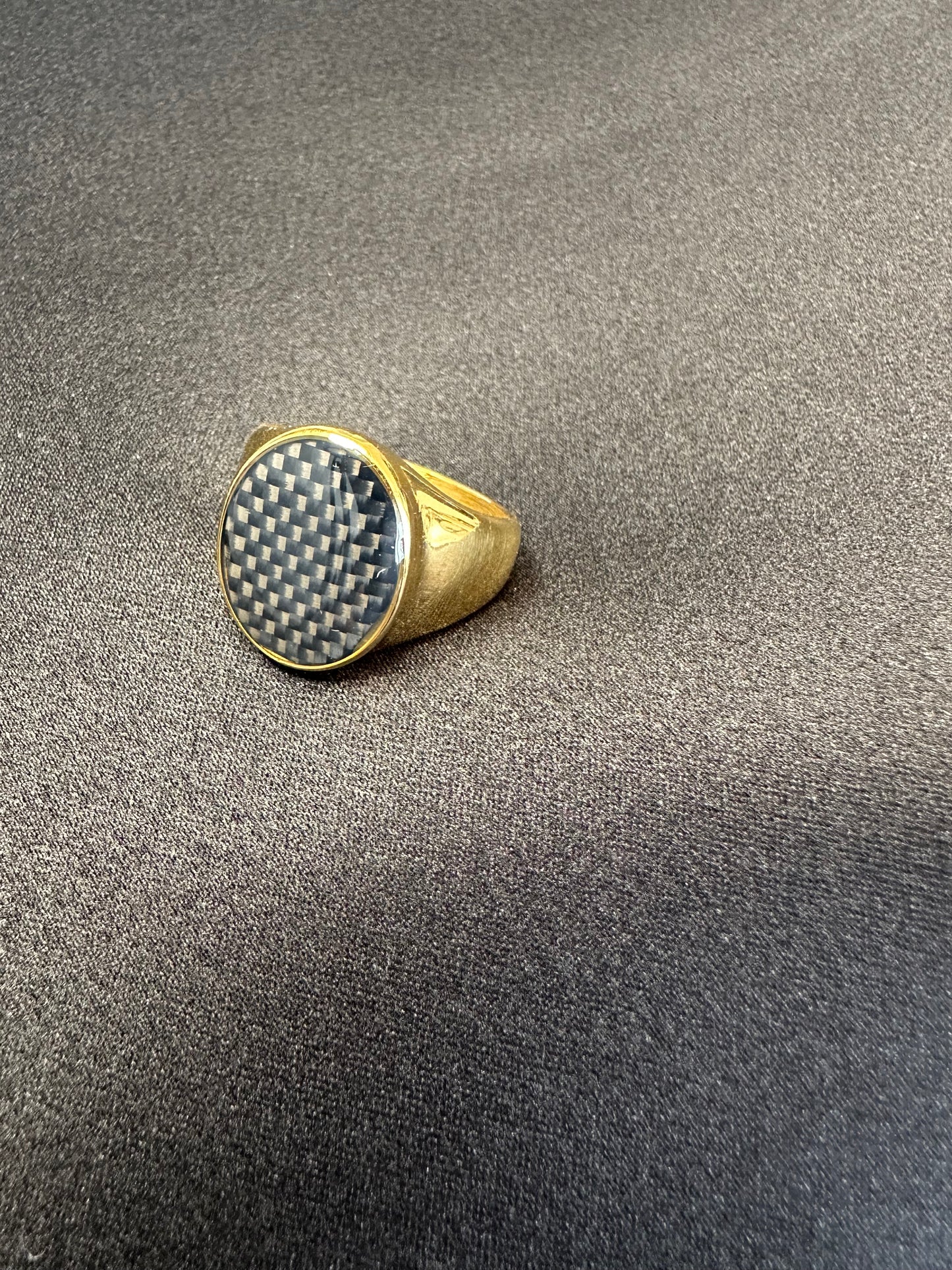 Bague homme acier inoxydable couleur or Avjîn Paris Mem