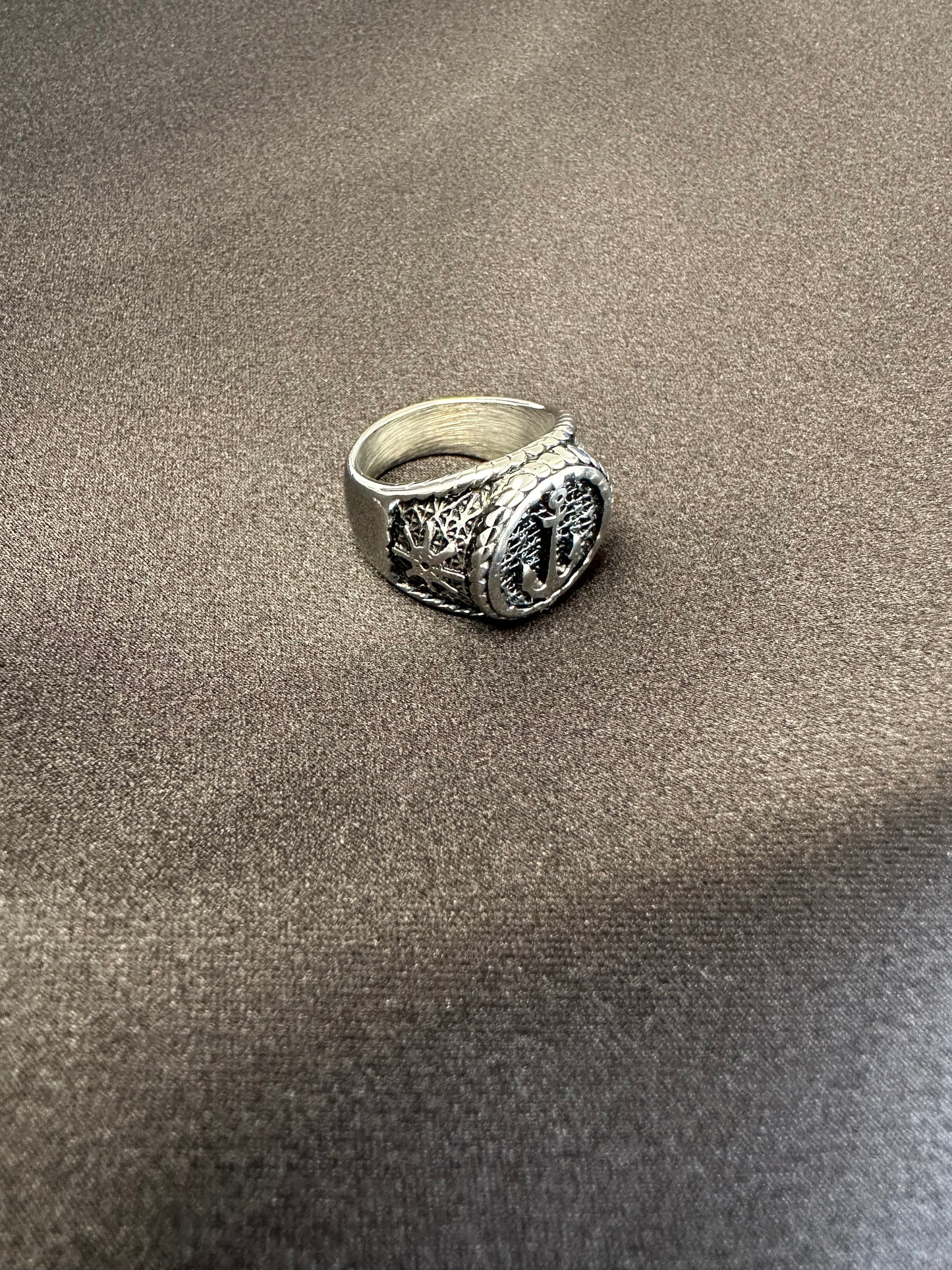 Bague homme acier inoxydable couleur argent Avjîn Paris Seyyah