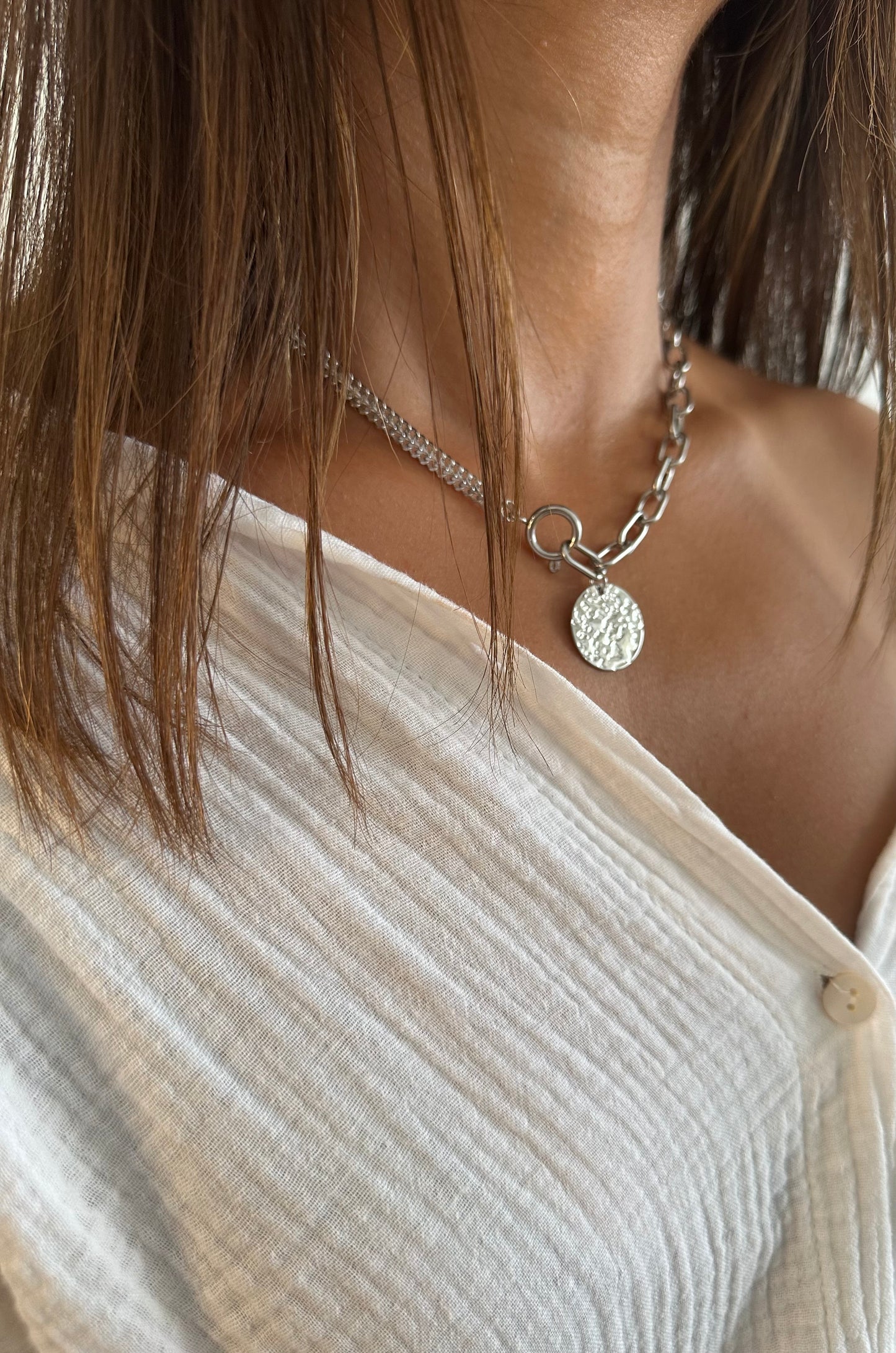 Collier femme acier inoxydable couleur argent Avjîn Paris Captive