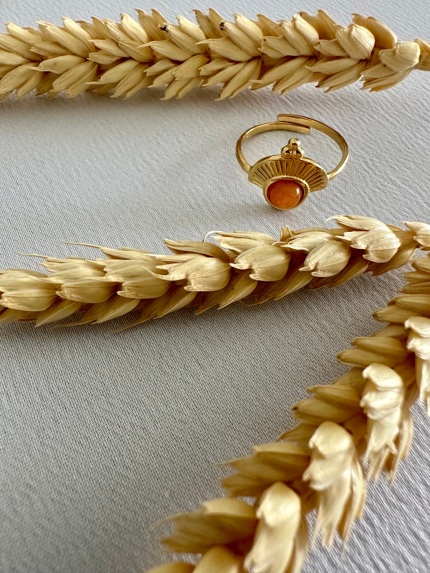 Bague femme acier inoxydable couleur orange Avjîn Paris Mesopotamie