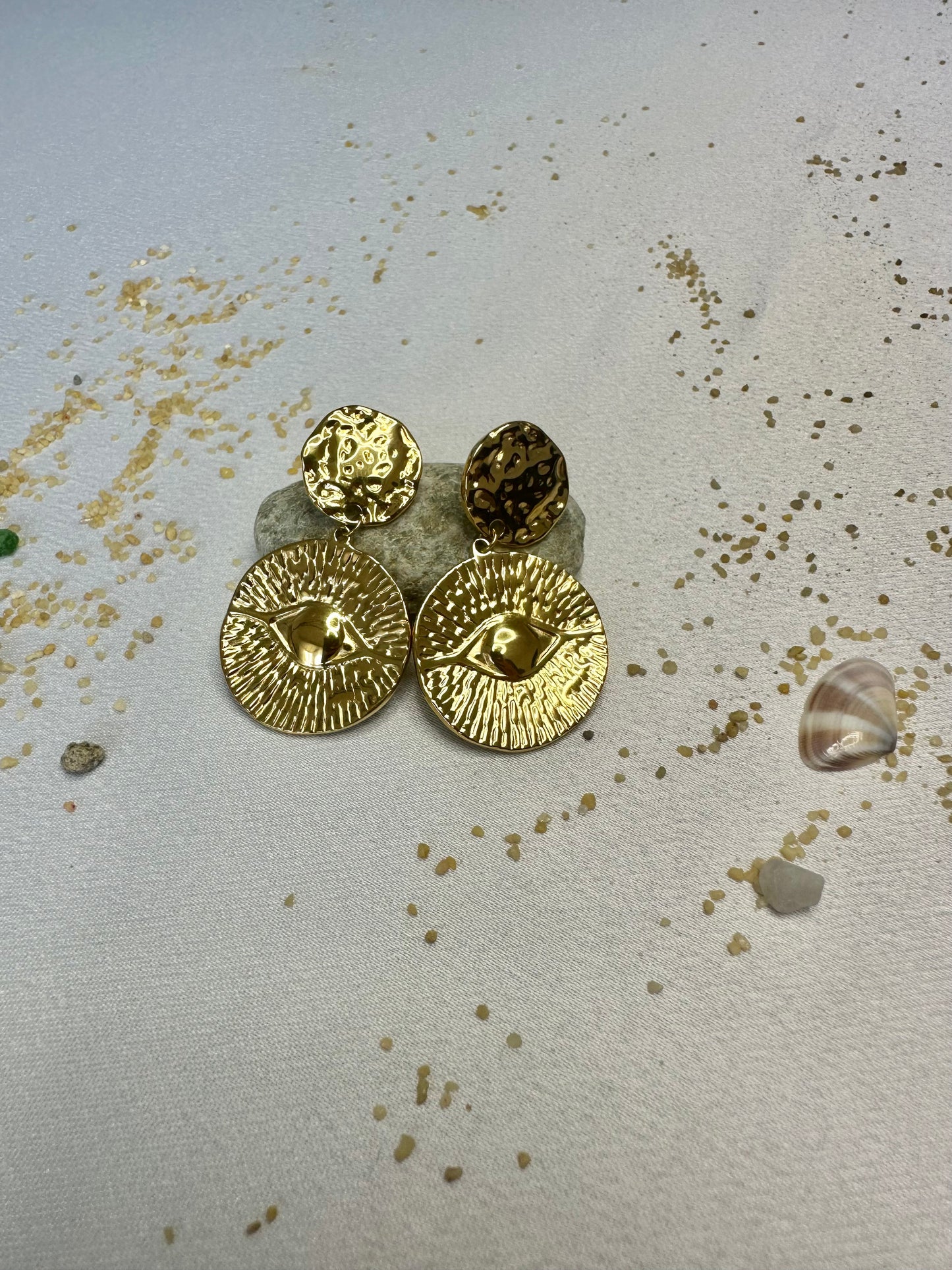 Boucles d'oreilles femme acier inoxydable couleur or Avjîn Paris Bella