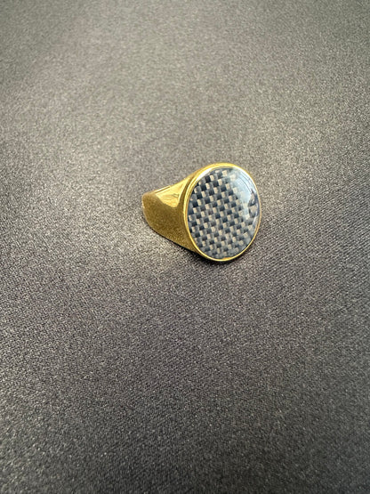 Bague homme acier inoxydable couleur or Avjîn Paris Mem