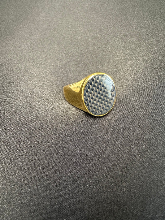 Bague homme acier inoxydable couleur or Avjîn Paris Mem