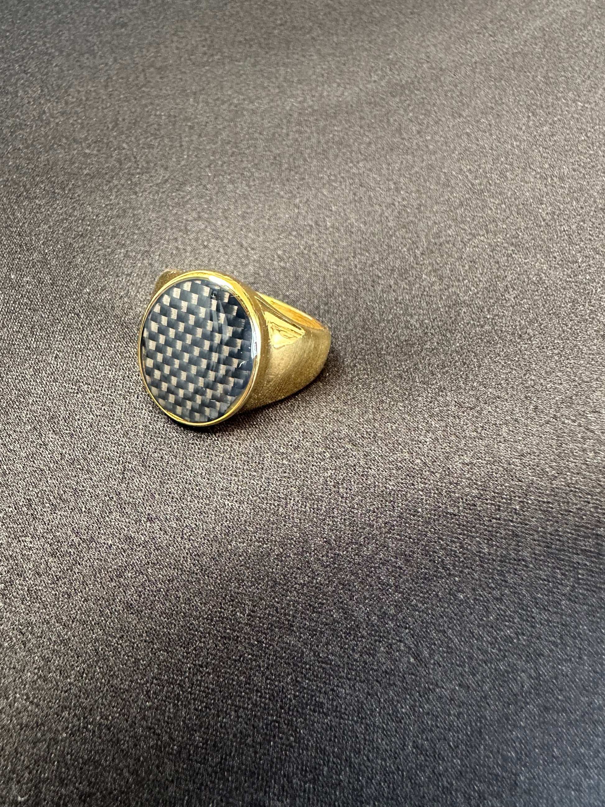 Bague homme acier inoxydable couleur or Avjîn Paris Mem