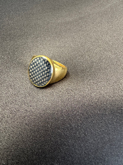 Bague homme acier inoxydable couleur or Avjîn Paris Mem