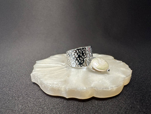 Bague femme acier inoxydable avec medaille couleur argent Avjîn Paris Mori
