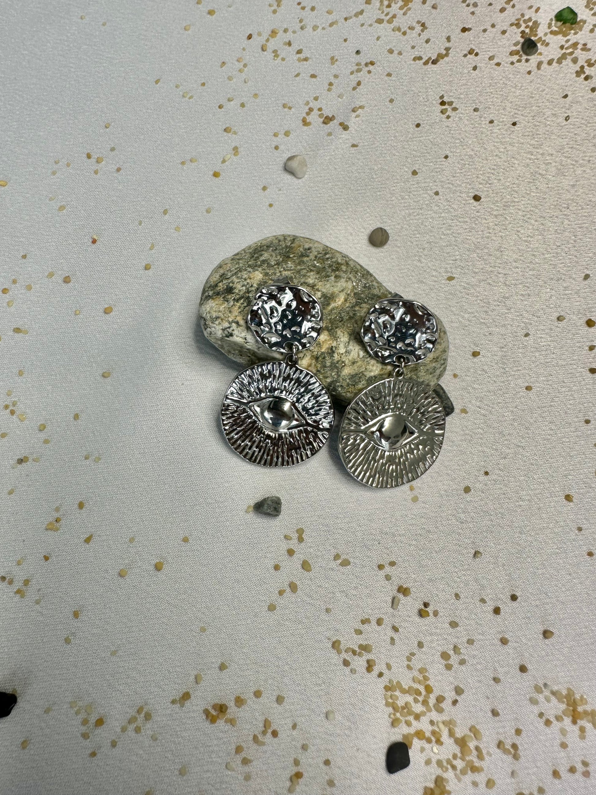 Boucle d'oreilles femme acier inoxydable couleur argent Avjîn Paris Bella