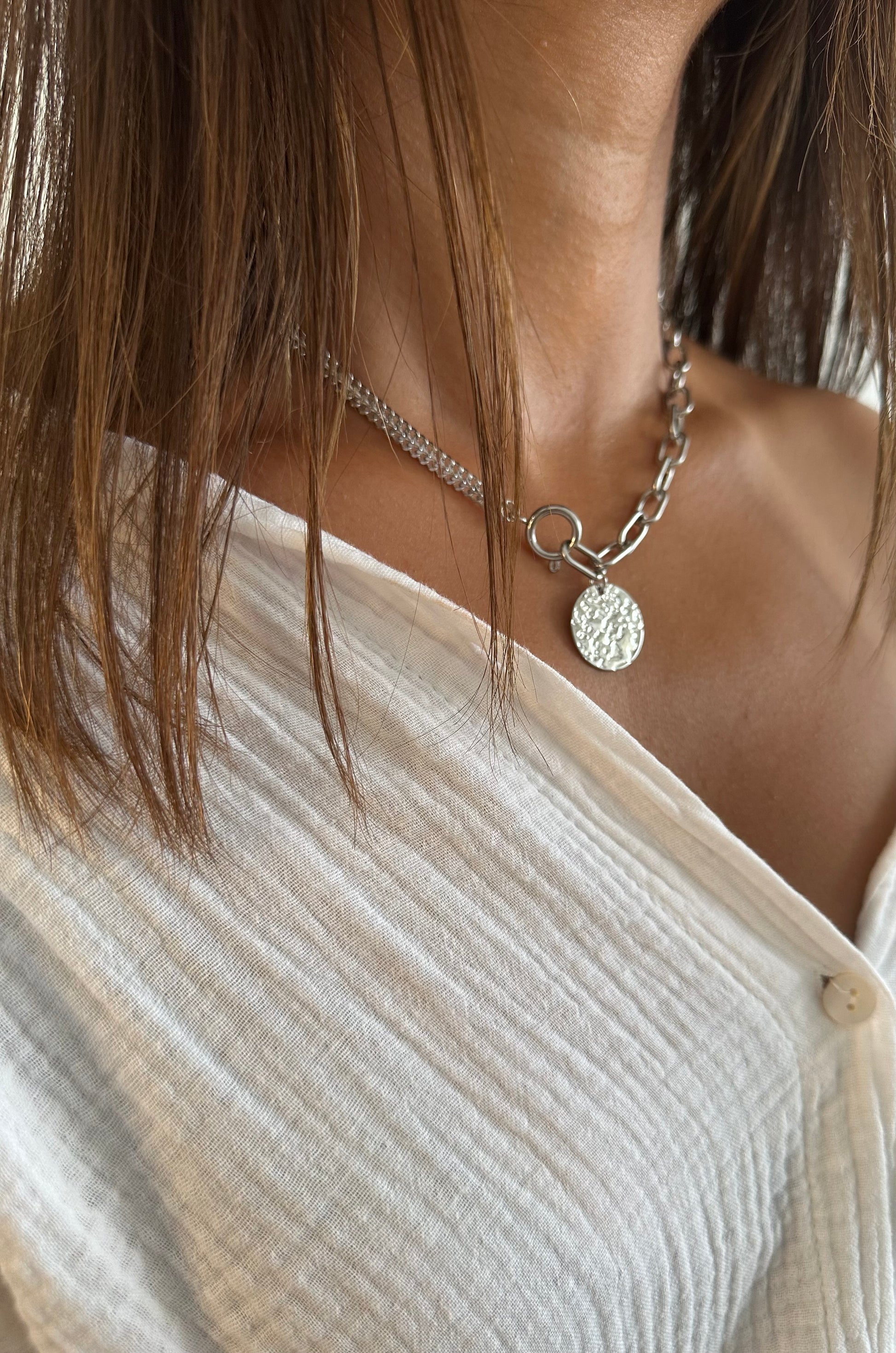 Collier femme acier inoxydable couleur argent Avjîn Paris Captive