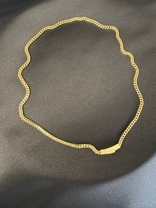 Collier homme acier inoxydable couleur or Avjîn Paris Mem